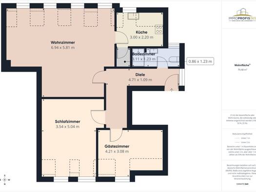 Wohnung zur Miete 680 € 4 Zimmer 80 m² 3. Geschoss Klosterweg 1 f Rüthen Rüthen 59602