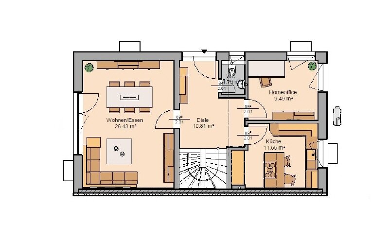 Doppelhaushälfte zum Kauf provisionsfrei 832.400 € 5 Zimmer 121 m²<br/>Wohnfläche 360 m²<br/>Grundstück Köppern Friedrichsdorf 61381