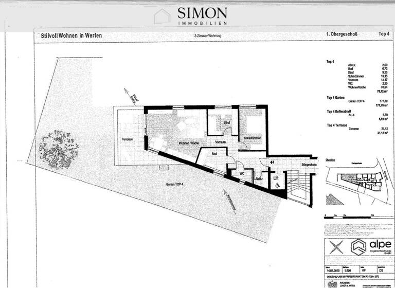 Wohnung zum Kauf 355.000 € 3 Zimmer 1. Geschoss Klosterstraße Werfen 5450