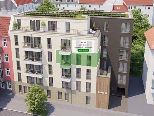 Studio zum Kauf - Neubau provisionsfrei 318.581 € 1 Zimmer 36,9 m² 3. Geschoss Gernotstraße 36 Lichtenberg Berlin 10365