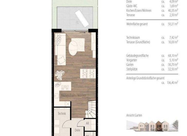 Reihenmittelhaus zum Kauf provisionsfrei 593.000 € 4 Zimmer 103 m² 136 m² Grundstück Hirnerweg 6 Brackenheim 74336