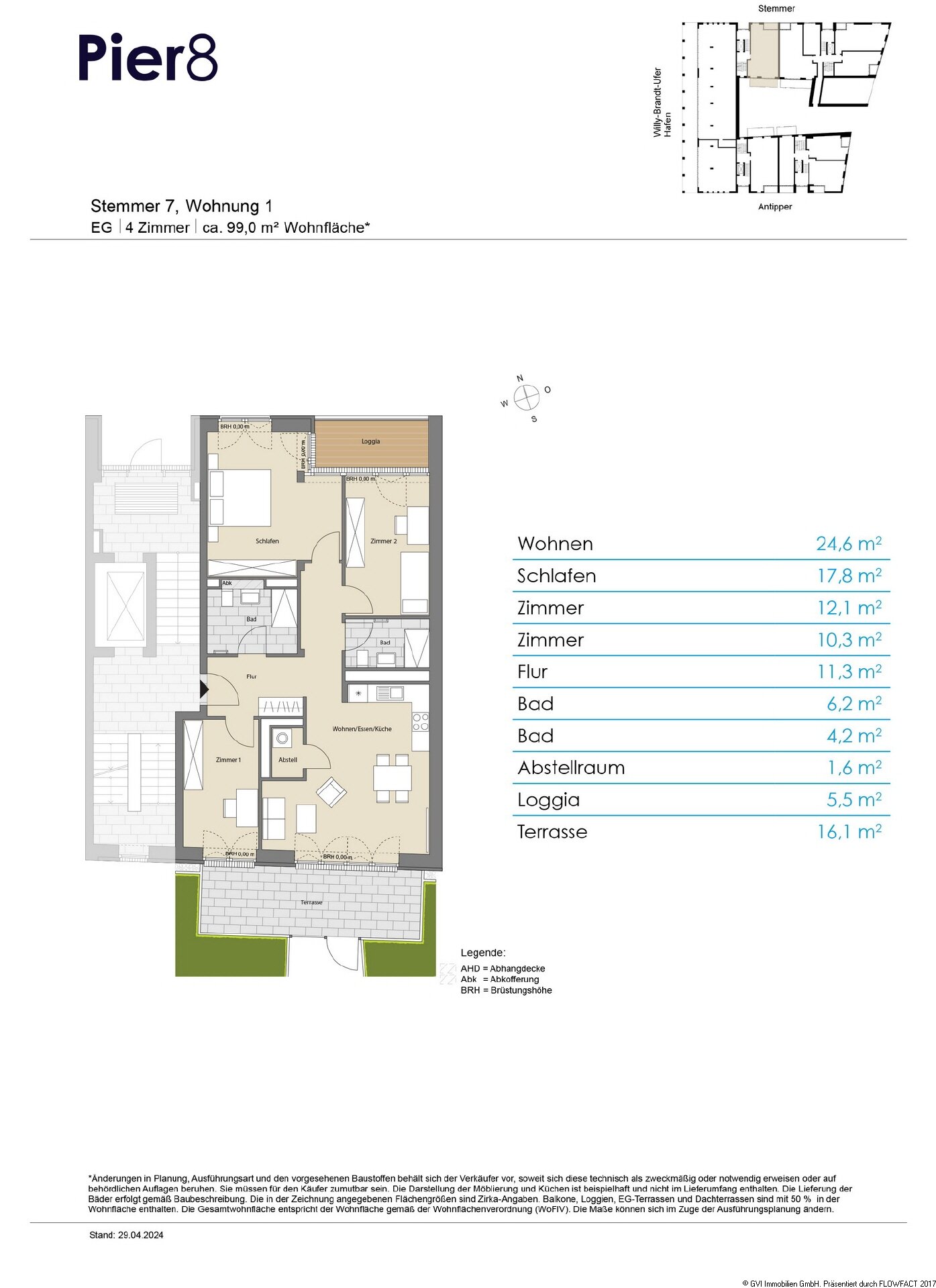 Wohnung zum Kauf provisionsfrei 436.800 € 4 Zimmer 99 m²<br/>Wohnfläche Gaarden - Ost Bezirk 1 Kiel 24143