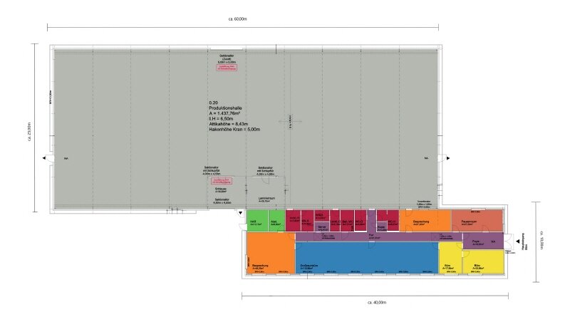 Halle/Industriefläche zur Miete 15.500 € 1.822,4 m²<br/>Lagerfläche Schmarl Rostock 18106