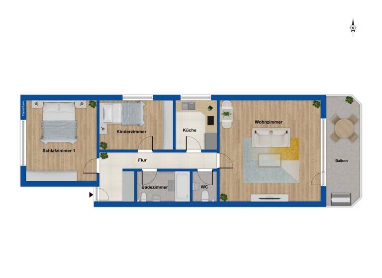 Wohnung zum Kauf 275.000 € 3 Zimmer 85,8 m² 1. Geschoss Hoffnungsthal Rösrath 51503