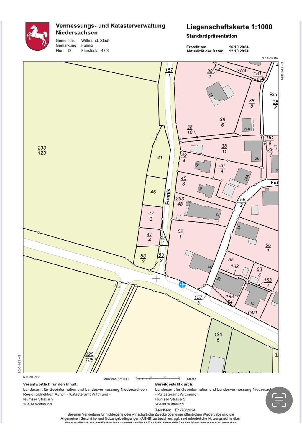 Grundstück zum Kauf 11.700 € 243 m²<br/>Grundstück Funnix Wittmund 26409