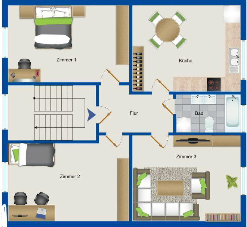 Wohnung zur Miete 900 € 3 Zimmer 69 m²<br/>Wohnfläche 2.<br/>Geschoss ab sofort<br/>Verfügbarkeit Avelsbacher Str. 35A Alt-Kürenz 2 Trier 54295