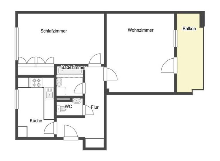 Wohnung zum Kauf 259.000 € 2 Zimmer 61,2 m² 1. Geschoss Zerzabelshof Nürnberg 90480