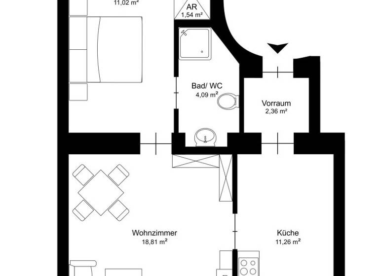 Wohnung zum Kauf 189.000 € 2 Zimmer 49 m² Salzburg 5020