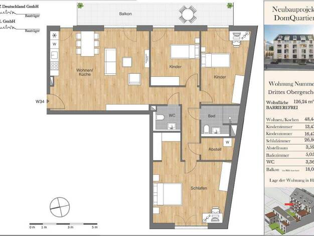 Wohnung zum Kauf - Erstbezug provisionsfrei als Kapitalanlage geeignet 648.000 € 4 Zimmer 126,2 m² Aachen 52062