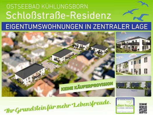 Wohnung zum Kauf - Erstbezug provisionsfrei 340.200 € 2 Zimmer 51,6 m² EG Kühlungsborn 18225