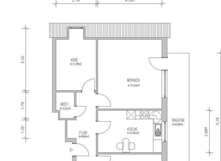 Wohnung zur Miete 573 € 3 Zimmer 81,9 m² 13. Geschoss frei ab 01.06.2026 An der Sporthalle 2, Escher Scharfoldendorf Eschershausen 37632