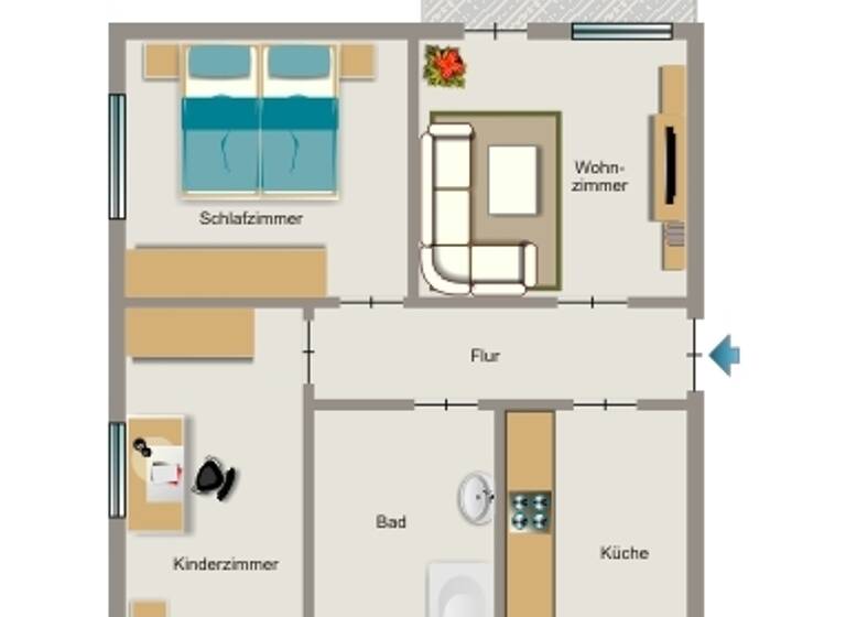 Wohnung zur Miete 443 € 3,5 Zimmer 59 m² EG frei ab 01.06.2026 Barbarastraße 27 Oberaden Bergkamen 59192