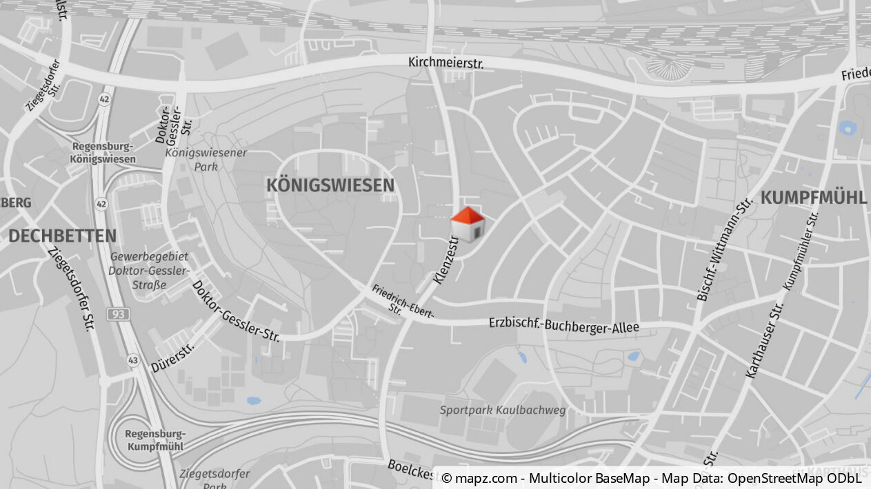 Wohnung zum Kauf 379.000 € 2 Zimmer 68 m²<br/>Wohnfläche EG<br/>Geschoss Kumpfmühl - West Regensburg 93051