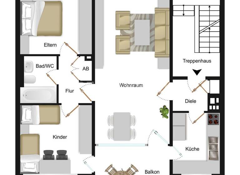 Wohnung zum Kauf 290.000 € 3 Zimmer 78,8 m² 1. Geschoss Bierstadt Wiesbaden 65191