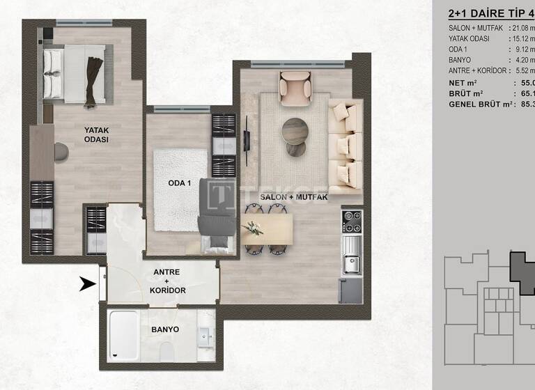 Wohnung zum Kauf 265.000 € 130 m² Bagcilar
