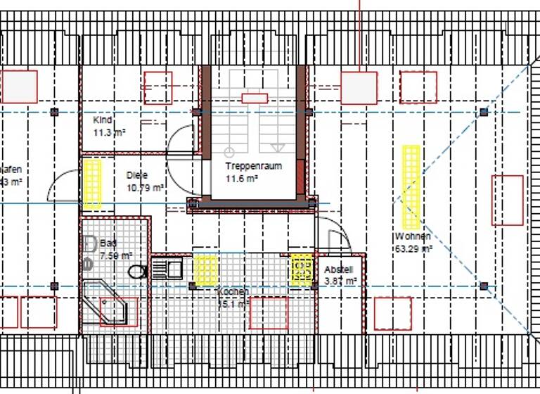 Wohnung zur Miete 535 € 3 Zimmer 89,2 m²<br/>Wohnfläche Dachgeschoss, 3.<br/>Geschoss ab sofort<br/>Verfügbarkeit Curiestraße 36 Neue Neustadt Magdeburg 39124