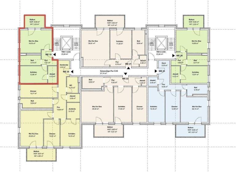 Wohnung zum Kauf provisionsfrei als Kapitalanlage geeignet 243.312 € 2 Zimmer 50,7 m² Zeitzer Straße 2 Löbstedt Jena 07743