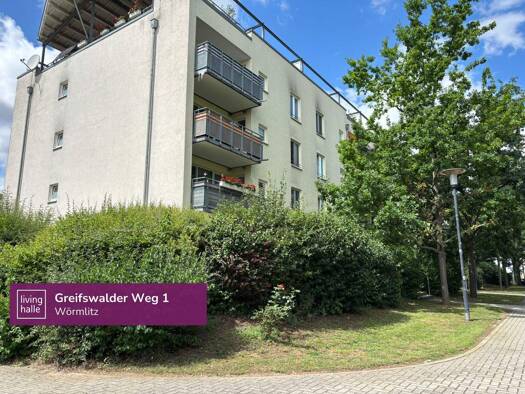 Wohnung zur Miete 370 € 1 Zimmer 50,7 m² EG Greifswalder Weg 1 Böllberg-Wörmlitz Halle 06128