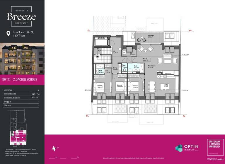 Wohnung zum Kauf - Erstbezug 1.189.000 € 4 Zimmer 145,2 m² frei ab 01.12.2027 Wien 1140