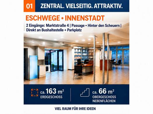 Ladenfläche zur Miete provisionsfrei 163 m² Verkaufsfläche Eschwege Eschwege 37269