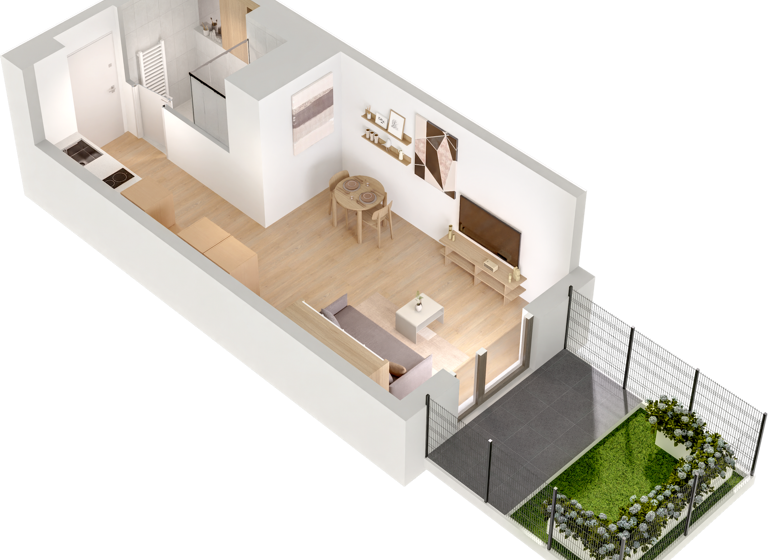 Studio zur Miete 1.139 € 1 Zimmer 28 m² Buschkrugallee 64 Britz Berlin 12359