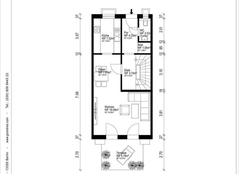 Reihenmittelhaus zum Kauf 699.000 € 4 Zimmer 132 m² 135 m² Grundstück Reichersbeuern 83677
