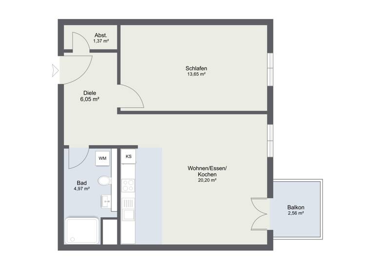 Wohnung zum Kauf 360.000 € 2 Zimmer 47,5 m² 2. Geschoss frei ab sofort Steglitz Berlin 12167