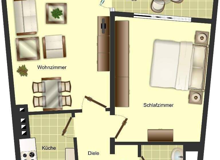 Wohnung zur Miete 469 € 2,5 Zimmer 51,2 m² 6. Geschoss frei ab 08.03.2026 Schellingstraße 2 Wald Solingen 42719