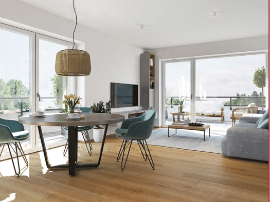 Wohnung zur Miete 1.239 € 3 Zimmer 93,6 m² Geschoss 1/4 frei ab sofort Straubing Straubing 94315