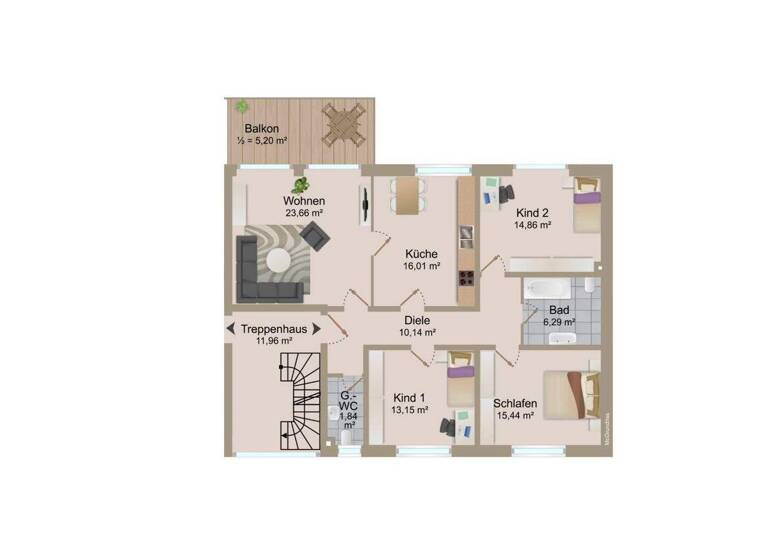 Wohnung zum Kauf 520.000 € 4 Zimmer 110,8 m² 2. Geschoss Osterath Meerbusch / Osterath 40670