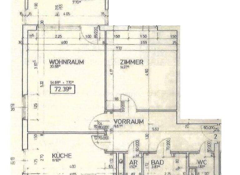 Wohnung zur Miete 608 € 3 Zimmer 65 m² EG Neulengbach 3040