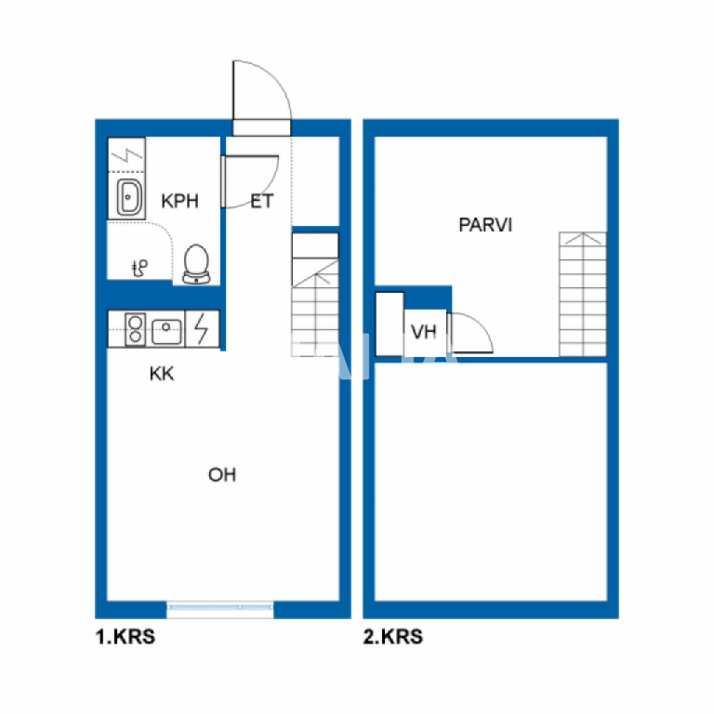 Studio zur Miete 699 € 1 Zimmer 22 m²<br/>Wohnfläche 3.<br/>Geschoss Orvokkitie 20 Vantaa 01300