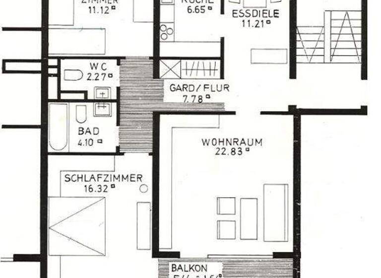 Wohnung zum Kauf 245.000 € 3,5 Zimmer 81,4 m² 1. Geschoss Singen Singen (Hohentwiel) 78224