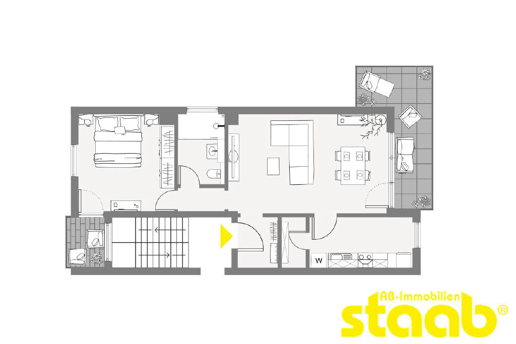 Wohnung zur Miete 720 € 2 Zimmer 64 m²<br/>Wohnfläche 3.<br/>Geschoss 01.04.2025<br/>Verfügbarkeit Damm Aschaffenburg 63741