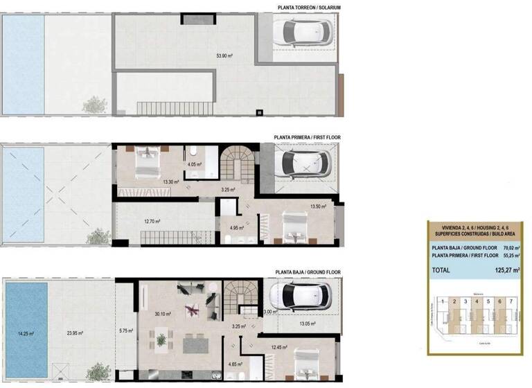 Reihenmittelhaus zum Kauf - Erstbezug provisionsfrei 299.900 € 4 Zimmer 147 m² 150 m² Grundstück San Javier 30730