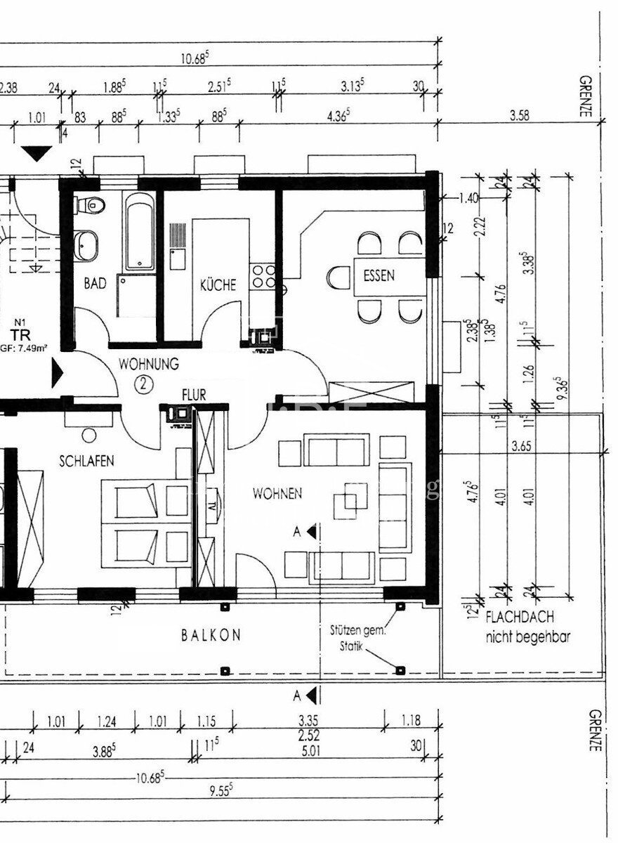 Wohnung zur Miete 765 € 3 Zimmer 84,5 m²<br/>Wohnfläche (Alt-) Siegen - Wellersberg Siegen 57072