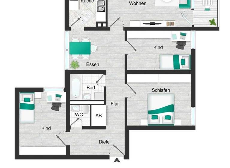 Wohnung zur Miete 2.095 € 3 Zimmer 104,2 m² 5. Geschoss frei ab sofort Bellinzonastraße 12 Thalk.Obersendl.-Forsten-Fürstenr.-Solln München 81475