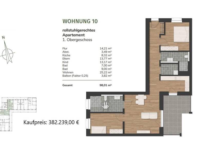 Wohnung zum Kauf - Erstbezug provisionsfrei 382.239 € 3 Zimmer 94,9 m² Neuenburg Zetel 26340