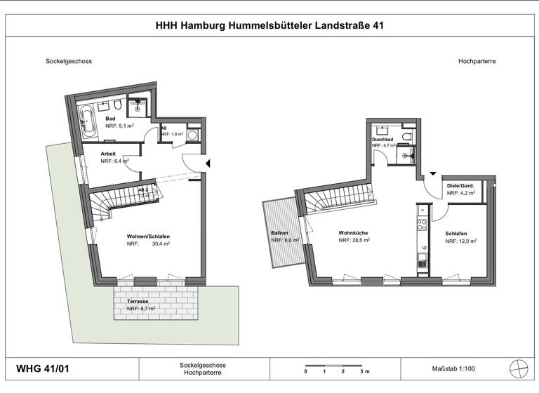 Maisonette zum Kauf - Neubau provisionsfrei 709.000 € 3 Zimmer 106,6 m² EG Fuhlsbüttel Hamburg 22335