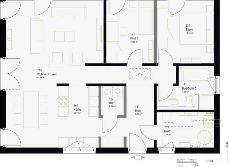 Bungalow zum Kauf provisionsfrei 435.319 € 3,5 Zimmer 102,9 m² 350 m² Grundstück Oberkirch 77704