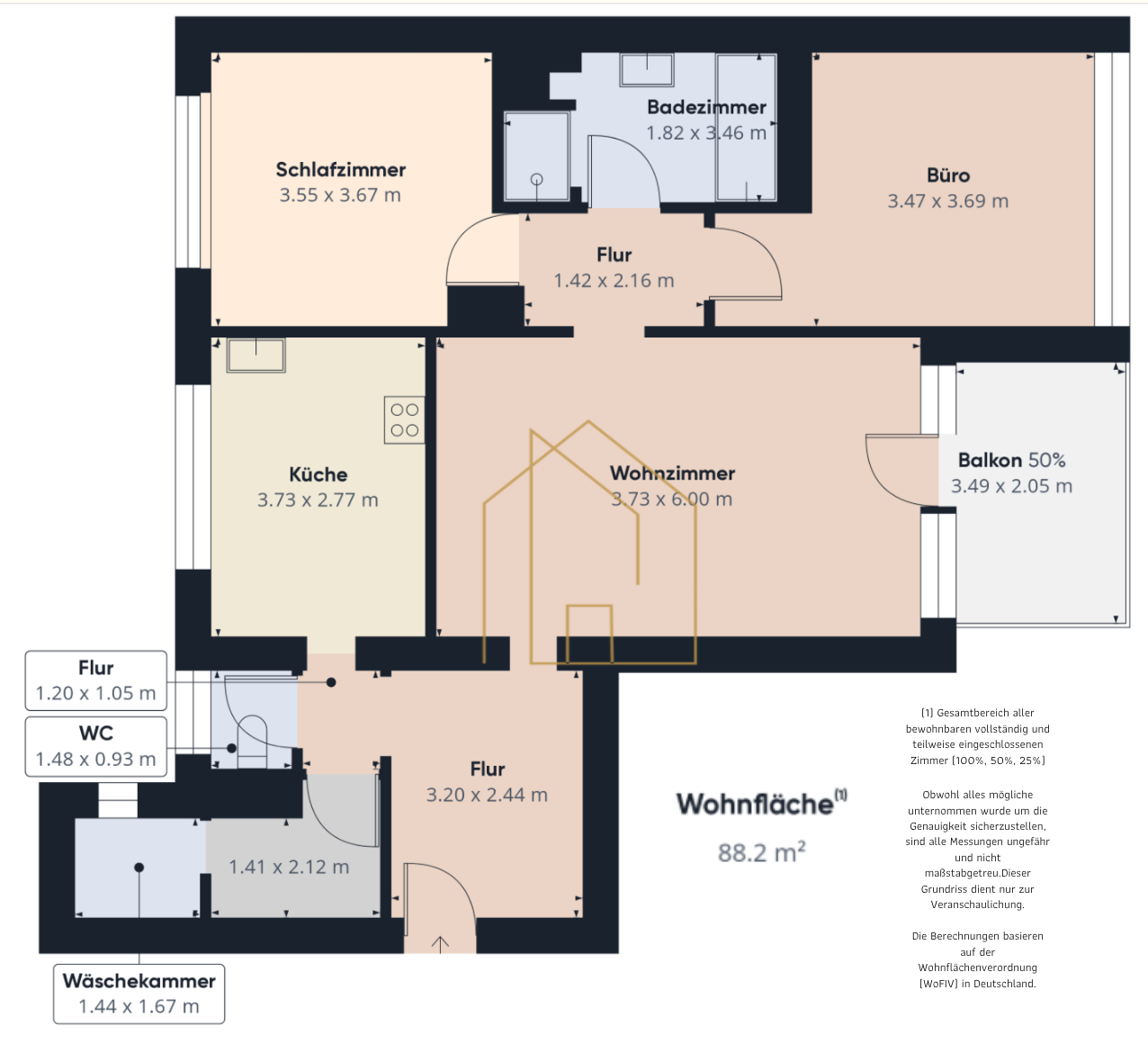 Wohnung zum Kauf 229.000 € 3 Zimmer 88,2 m²<br/>Wohnfläche 3.<br/>Geschoss Neuhaus Neuhaus am Inn 94152