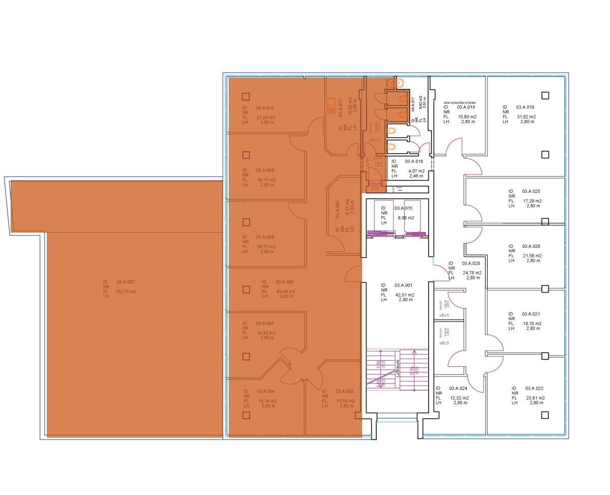 Bürofläche zur Miete 10,50 € 389,9 m²<br/>Bürofläche Praunheimer Landstraße 32 Hausen Frankfurt 60488