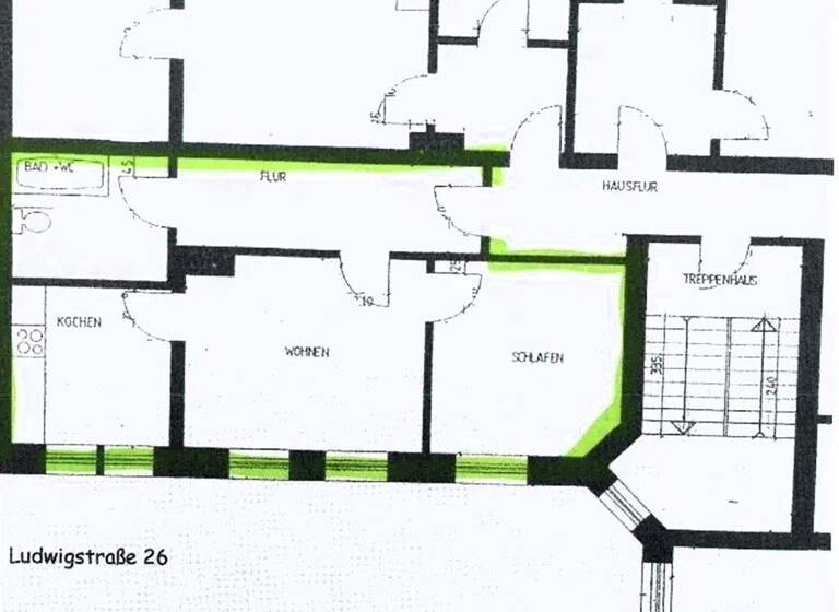 Wohnung zum Kauf 53.200 € 2 Zimmer 55,8 m² 1. Geschoss Ludwigstraße 26 Schloßchemnitz Chemnitz 09113