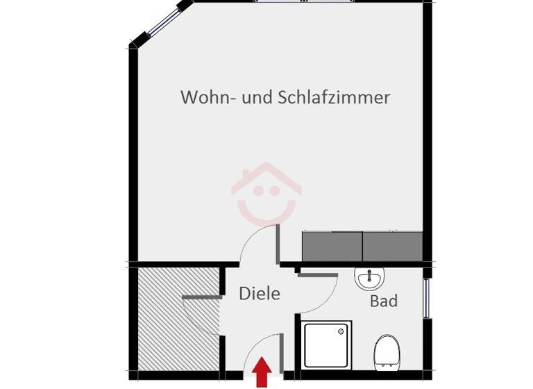 Wohnung zur Miete 340 € 1 Zimmer 34 m²<br/>Wohnfläche Souterrain, EG<br/>Geschoss Steinbach Fernwald-Steinbach 35463