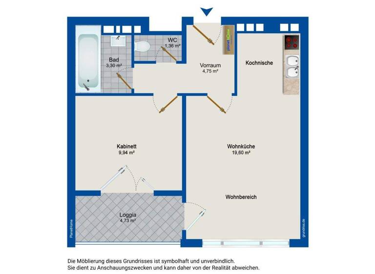Wohnung zum Kauf 150.000 € 2 Zimmer 43,7 m² 2. Geschoss Wien 1210