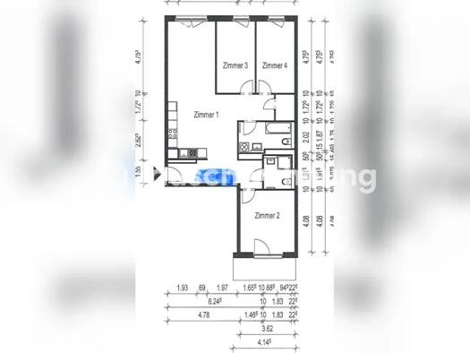 Wohnung zur Miete Tauschwohnung 1.300 € 4 Zimmer 104 m² 5. Geschoss Alt-Hohenschönhausen Lichtenberg 10365