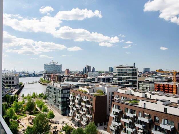Wohnung zur Miete 2.977 € 3 Zimmer 96 m² 7. Geschoss Überseeallee 2b HafenCity Hamburg 20457