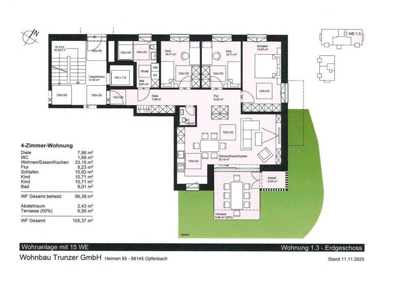 Wohnung zum Kauf - Erstbezug 489.000 € 4 Zimmer 105,4 m² Lindenberg 88161