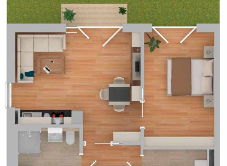 Wohnung zum Kauf provisionsfrei 239.000 € 2 Zimmer 41,1 m² EG Dittelbrunn 97456