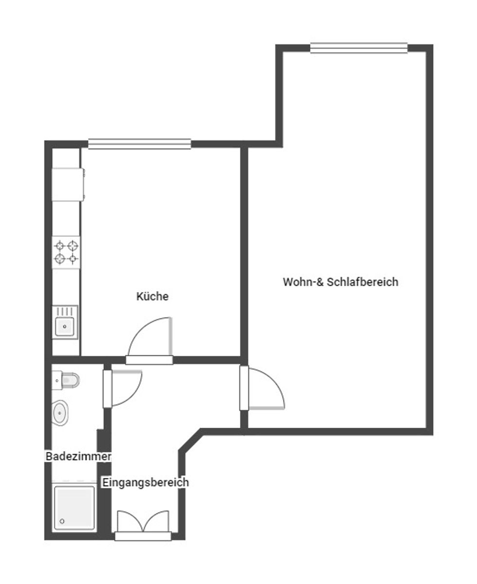 Wohnung zum Kauf provisionsfrei 180.500 € 1 Zimmer 40 m²<br/>Wohnfläche 1.<br/>Geschoss 01.02.2025<br/>Verfügbarkeit Bilk Düsseldorf 40225